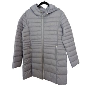 Point Zero Women's Mauve 3/4 Length Puffer Jacket - XL